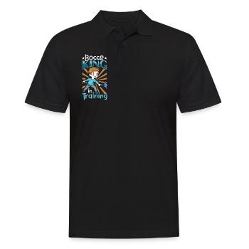Roi de la pétanque à l’entraînement - Boccia - Polo Homme - noir - Devant - Kai (181cm)