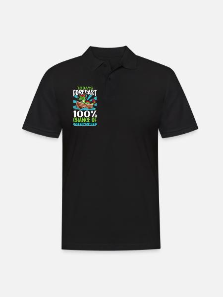 Heute wird es nass - Drachenboot - Männer Poloshirt - Schwarz