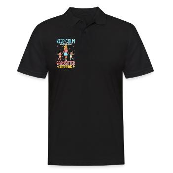Lass den Babysitter mal machen - Nanny - Männer Poloshirt - Schwarz - Vorne - Kai (181cm)