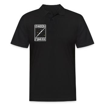 Fagott Zauberer - Männer Poloshirt - Schwarz - Vorne - Kai (181cm)