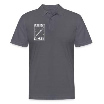 Bassoon Wizard - Men's Polo Shirt - charcoal grey - Front - Nico (186cm)