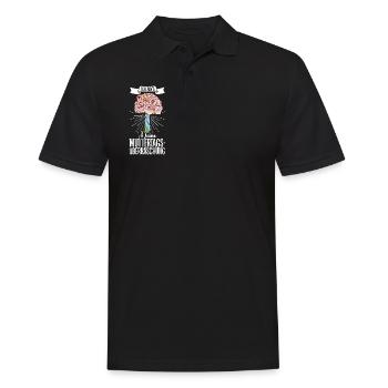 Mit Blumen - Ich bin die Muttertagsüberraschung - Männer Poloshirt - Schwarz - Vorne - Kai (181cm)