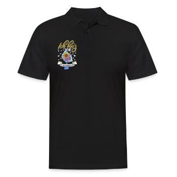 Mit Blumen - Überraschung zum Muttertag - Männer Poloshirt - Schwarz - Vorne - Kai (181cm)