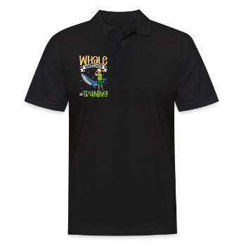 Whale Watcher in Training - Whale Watching - Men's Polo Shirt - black - Front - Kai (181cm)