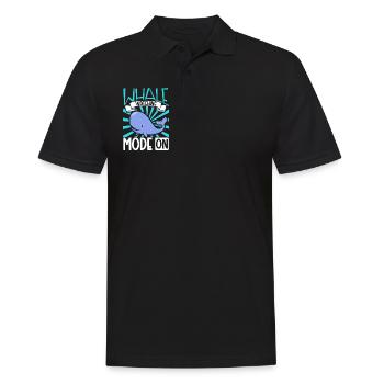 Whale Watcher Mode On - Whale Watching - Men's Polo Shirt - black - Front - Kai (181cm)