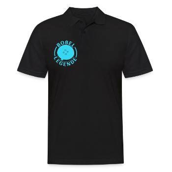 Boßel Legende - Boßeln - Männer Poloshirt - Schwarz - Vorne - Kai (181cm)