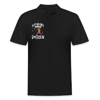 Just a girl who loves Boßeln - Männer Poloshirt - Schwarz - Vorne - Kai (181cm)