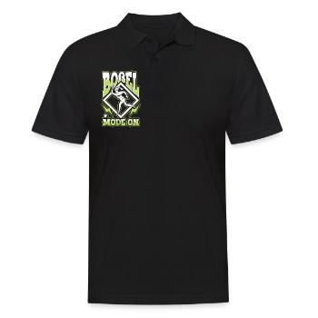 Boßel Mode On - Bosseln - Männer Poloshirt - Schwarz - Vorne - Kai (181cm)
