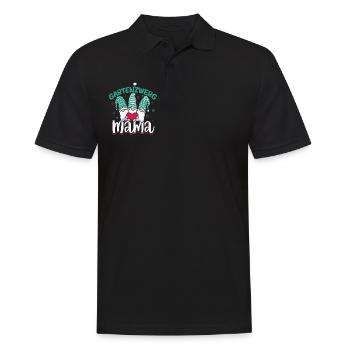 Gartenzwerg Mama - Männer Poloshirt - Schwarz - Vorne - Kai (181cm)