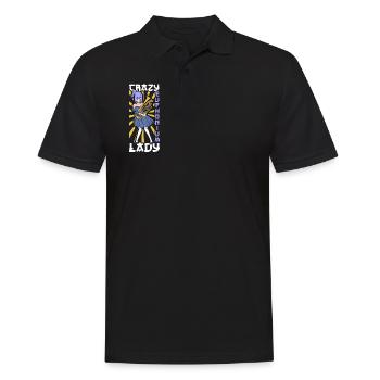 Verrückte Euphonium Lady - Euphonium - Männer Poloshirt - Schwarz - Vorne - Kai (181cm)