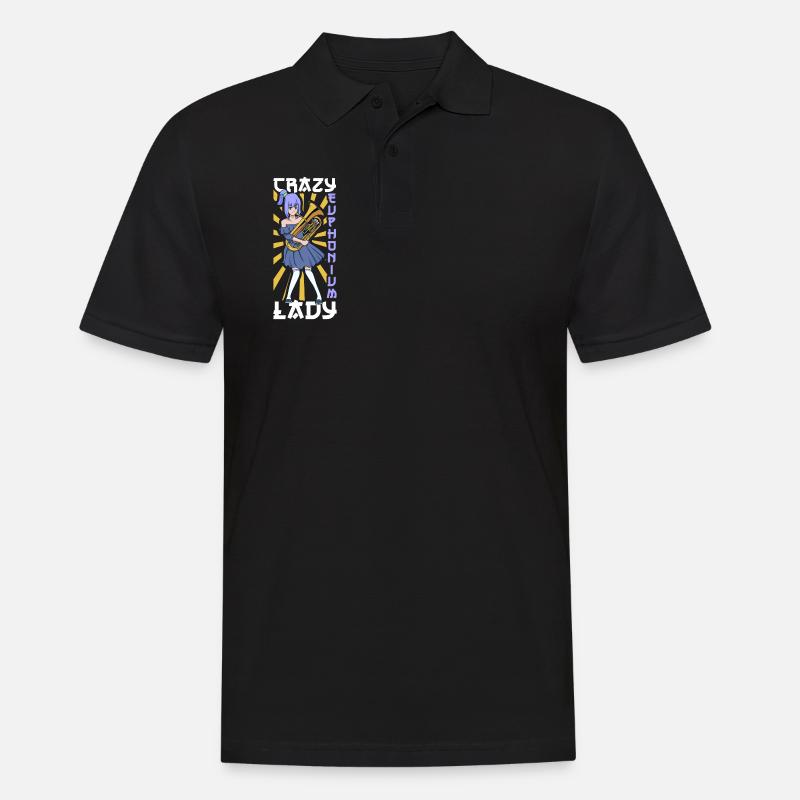Verrückte Euphonium Lady - Euphonium - Männer Poloshirt - Schwarz