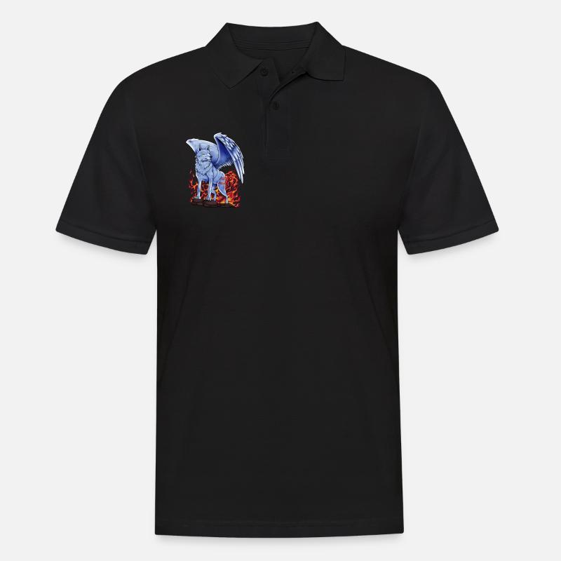 Slawischer Gott Simargl - Männer Poloshirt - Schwarz