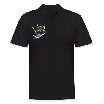 Slavic god Perun - Men's Polo Shirt - black - Front - Kai (181cm)