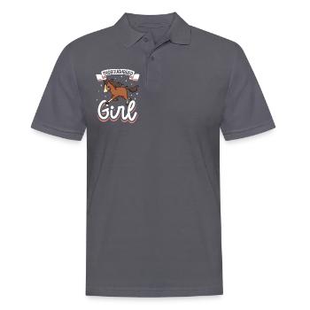 Thoroughbred Girl - Men's Polo Shirt - charcoal grey - Front - Nico (186cm)