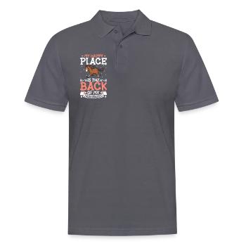 My favourite place - Thoroughbred - Men's Polo Shirt - charcoal grey - Front - Nico (186cm)