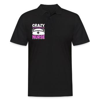 Crazy caregiver in prison - Men's Polo Shirt - black - Front - Kai (181cm)