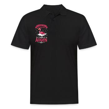 Ich schlafe nicht ich ruhe nur meine Augen aus - Männer Poloshirt - Schwarz - Vorne - Kai (181cm)