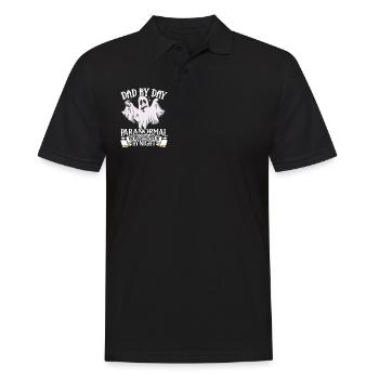 Dad is a ghost hunter - Men's Polo Shirt - black - Front - Kai (181cm)