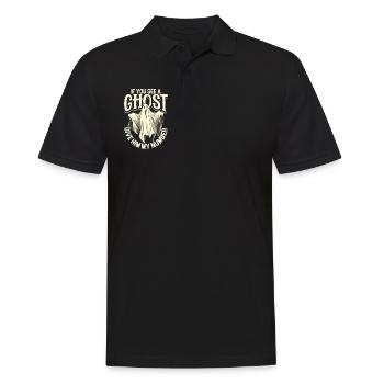 Wenn du einen Geist siehst - Geisterjäger - Männer Poloshirt - Schwarz - Vorne - Kai (181cm)