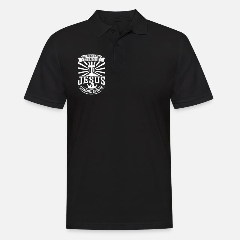 Heiliger Geisterjäger - Männer Poloshirt - Schwarz