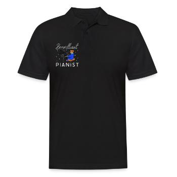 Pianiste Bear-illiant - Bär am Klavier - Polo Homme - noir - Devant - Kai (181cm)