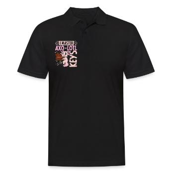 Axolotl au piano - Polo Homme - noir - Devant - Kai (181cm)