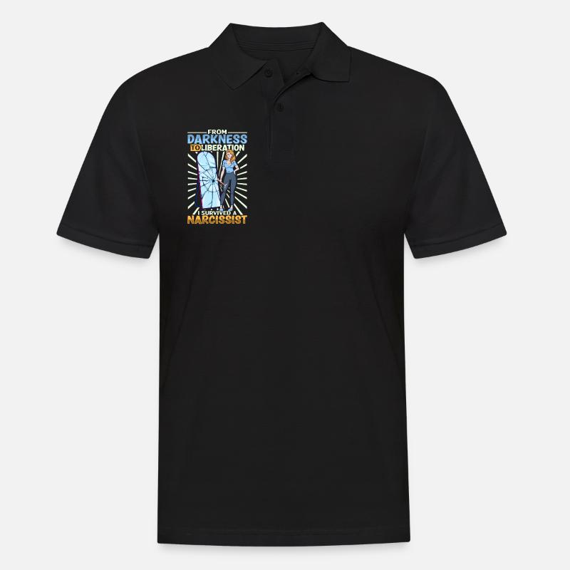 Endlich frei - Narzissmus-Überlebender - Männer Poloshirt - Schwarz