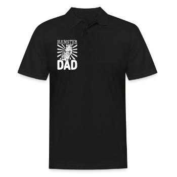 Hamsterbesitzer - Hamster Papa - Männer Poloshirt - Schwarz - Vorne - Kai (181cm)