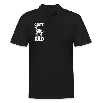 Goat owner - goat dad - Men's Polo Shirt - black - Front - Kai (181cm)