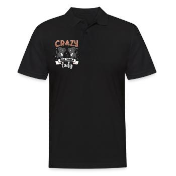 Crazy Bolonka Lady - Bolonka Zwetna - Männer Poloshirt - Schwarz - Vorne - Kai (181cm)