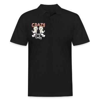 Crazy Westie Lady - West Highland Terrier - Polo Homme - noir - Devant - Kai (181cm)