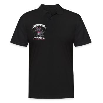 Frenchie Mama - Französische Bulldogge - Männer Poloshirt - Schwarz - Vorne - Kai (181cm)