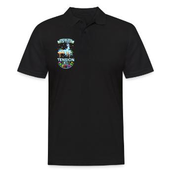 Spannung in Feenstaub verwandeln - Massage - Männer Poloshirt - Schwarz - Vorne - Kai (181cm)