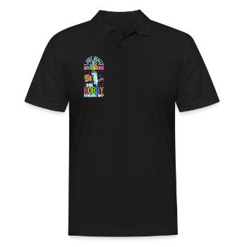 J’aime les licornes et les hobby horsing - Polo Homme - noir - Devant - Kai (181cm)
