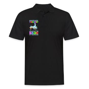 Libérez la magie - Massage - Polo Homme - noir - Devant - Kai (181cm)