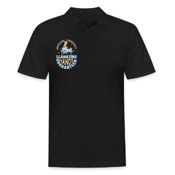 Llamazing hands guaranteed - Massage - Men's Polo Shirt - black - Front - Kai (181cm)