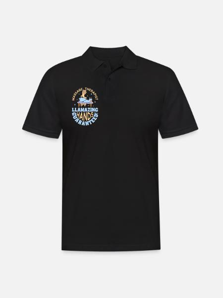Llamazing hands guaranteed - Massage - Men's Polo Shirt - black