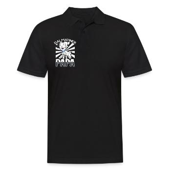 Dalmatian Papa - Dalmatian - Men's Polo Shirt - black - Front - Kai (181cm)