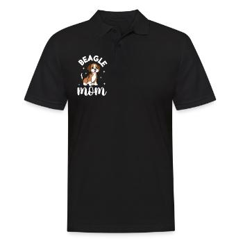 Beagle Mom - Beagle - Men's Polo Shirt - black - Front - Kai (181cm)