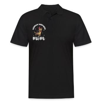 Maman Berger Allemand - Schäferhund - Polo Homme - noir - Devant - Kai (181cm)