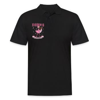 Fiddling Flamingo - Flamingo on the violin - Men's Polo Shirt - black - Front - Kai (181cm)