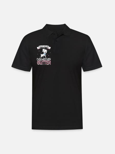 Dalmatian Glitter - Men's Polo Shirt - black