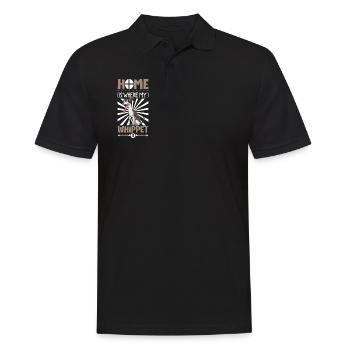 Home is where my Whippet is - Whippet - Men's Polo Shirt - black - Front - Kai (181cm)