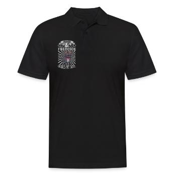 Jésus et mon bouledogue français - Polo Homme - noir - Devant - Kai (181cm)