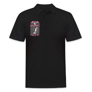 Jesus and My Whippet - Men's Polo Shirt - black - Front - Kai (181cm)
