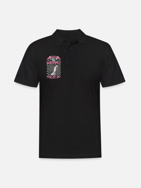Jesus and My Whippet - Men's Polo Shirt - black