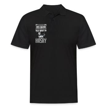 Siberian Husky Lover - Men's Polo Shirt - black - Front - Kai (181cm)