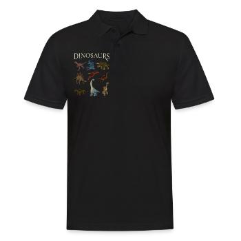 Dinosaures divers - Polo Homme - noir - Devant - Kai (181cm)