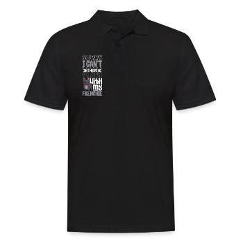 Plans avec mon bouledogue français - Polo Homme - noir - Devant - Kai (181cm)