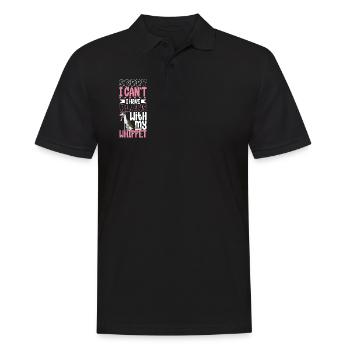 Plans with my Whippet - Men's Polo Shirt - black - Front - Kai (181cm)